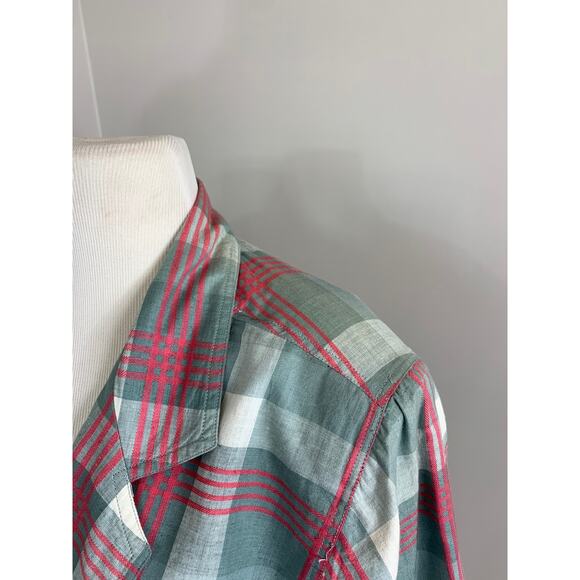 Vintage 80s 90s Iconic Tartan Plaid Oversized Cotton Blazer Spring Summer Preppy - Picture 6 of 11